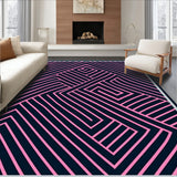 Sophisticated Herringbone with Clean Bordered Lines (Pink)