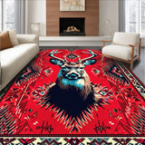 Ultra Soft Area Rug, Non Slip, Stain Resistant, Washable Area Rugs for Living Room, Bedroom, Nature-Inspired Sika Deer Faux Hide Carpet(Red)