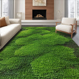 Ultra Soft Area Rug, Non Slip, Stain Resistant, Washable Area Rugs for Living Room, Bedroom, Boho Leaf Shaggy(Green)