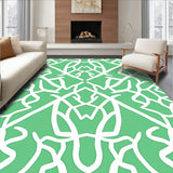 Abstract Mosaic Trellis with Modernist Flair(Green)