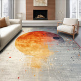 Ultra Soft Area Rug, Non Slip, Stain Resistant, Washable Area Rugs for Living Room, Bedroom, Boho Moon Phase Witch(Orange)
