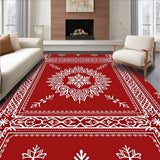 Nordic Interlocking Snowflake Medallion Festive(Red)