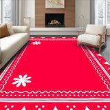 Edge Whimsy Featuring Playful Dotted Florals(Red)