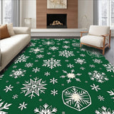 Yuletide Flurry Elegant Snowfall Entrance Welcoming(Green)