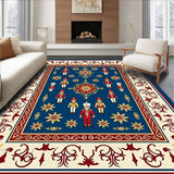 Classic Ballet Nutcracker Scene with Interlocking Starburst Motifs(Blue)