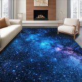 Ultra Soft Area Rug, Non Slip, Stain Resistant, Washable Area Rugs for Living Room, Bedroom, Starry Sky Glitter Kids Bedroom Rug(Blue)