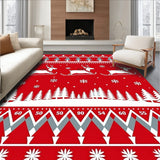 Festive Elk Toboggan Holiday Semicircle Welcome Entrance(Red)