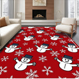 Frosty Snowman Holiday with Sparkling Winter Wonderland Design(Red)