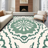 Ethereal Meadow Swirl Abstract Medallion Accent(Green)