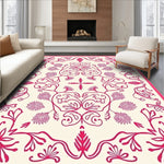 Botanical Vinework with Stylized Leaf and Petal Interlace (Pink) - ODIKA