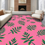 Botanical Motif With Leafy Interlocking Vines And Golden Highlights (Pink) - ODIKA