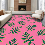 Botanical Motif With Leafy Interlocking Vines And Golden Highlights (Pink) - ODIKA
