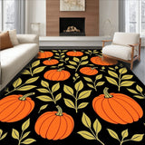 Harvest Festival Pumpkin Eucalyptus Botanical Decorative(Black)