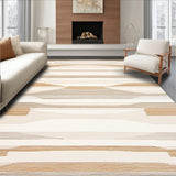 Handwoven with Beige Chevron Stripes and Linear(Beige)