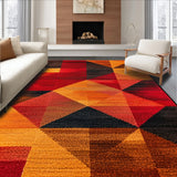 Ultra Soft Area Rug, Non Slip, Stain Resistant, Washable Area Rugs for Living Room, Bedroom, Warm Toned Copper Bedroom Non-Slip Aesthetic Carpet(Red)