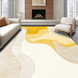 Penrose Collection Area Blake Sunny Yellow & Cream Swirls(Yellow)