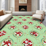 Nordic Pinecone Interlocking with Festive Berry Accents(Green)