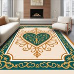 Motif with Radiant Swirl and Elegant Border Design (Beige) - ODIKA