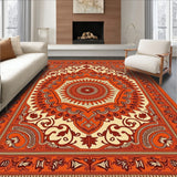 Rustic Autumn with Intricate Interlocking Floral Motifs(Orange)