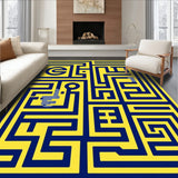 Contemporary Maze Labyrinth Pathway Decorative(Yellow)