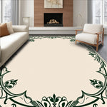 Botanical Leaf Vine Scrollwork Traditional Handwoven Style (Ivory) - ODIKA