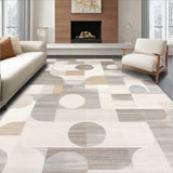 Modern Retro Area Showcasing Minimalist Geometric Shapes and Subdued Tones(Gray)