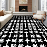 Classic Buffalo Check Interlocking Grid with Festive Pine Motif(Black)