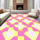 Elegant Checkered Trellis Decorative Accent Throw(Pink)