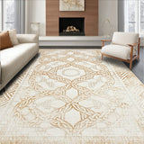Eco Friendly Round With Interlaced Rustic Beige and Boho Charm(Beige)