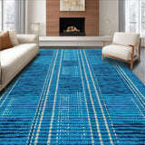 Ultra Soft Area Rug, Non Slip, Stain Resistant, Washable Area Rugs for Living Room, Bedroom, Hand Tufted Oushak Wool(Blue)