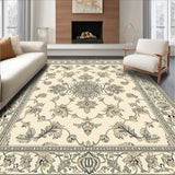 Regal Medallion with Symmetrical Palmette and Curvilinear Motif(Beige)