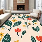 Wild Meadow Paisley Leaf Tapestry Modern Botanical(Beige)