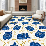 Starlit Feline Dance Featuring Abstract Holiday Lights(Blue)