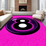 Spherical Numbered Sport Entertainment Stylish Circular Floor Adornment (Pink)