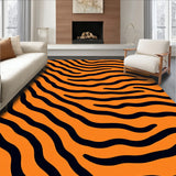 Exotic Jungle Stripes Decorative Floor Covering(Orange)
