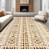 Contemporary Abstract Beige and Brown(Beige)