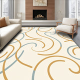 Luxurious Plush Cascade Swirl Textured Contemporary Accent(Ivory)