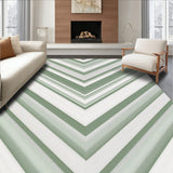Nordic Interlocking Stripe with Textured Abstract Detailing (Green)