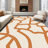 Contemporary Interlocking Mosaic with Muted Earthy Palette(Brown)