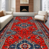 Ultra Soft Area Rug, Non Slip, Stain Resistant, Washable Area Rugs for Living Room, Bedroom, Tibetan Tiger Tufted(Red)