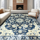 Heirloom Collection Distressed Area with Classic Motifs(Blue)