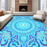 Dreamlight Kaleidoscope Interlocking Petals with Ethereal Swirls (Blue)