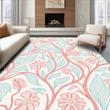 Charming Springtime Petal Mosaic with Intertwined Leafy Branches(Pink)