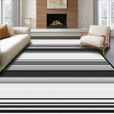 Stylish Black and White Geometric Striped Area(Gray)