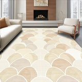 Contemporary Scallop Patterned Featuring Layered Arch Designs(Beige)
