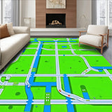 Fun Filled Vibrant Neighborhood Scene(Green)