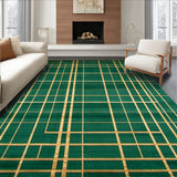 Sleek Modern Hallway Runner(Green)