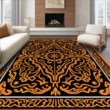 Arabesque Mosaic with Interlocking Curvilinear Motifs(Black)