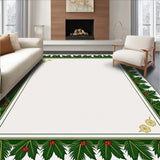 Festive Holly Wreath with Jolly Snowflake Border Design(Green)