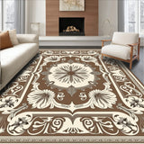 Traditional Feathered Blossom Ornate Handwoven(Brown)